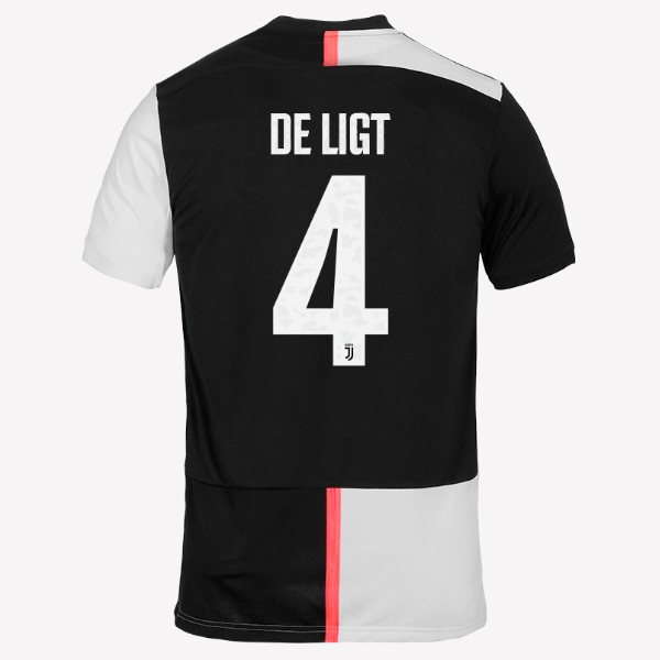 Camiseta Juventus NO.4 De Ligt Primera equipo 2019-20 Blanco Negro